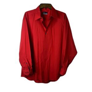 John Ashford Regular Fit Easy Care Long Sleeve Button Down Shirt Mens LG